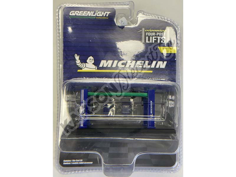 CHASE Auto Body Shop (Four-Post Lifts) Series 3 - Michelin Tires 1:64 Scale Model Accessories - Greenlight 16130B