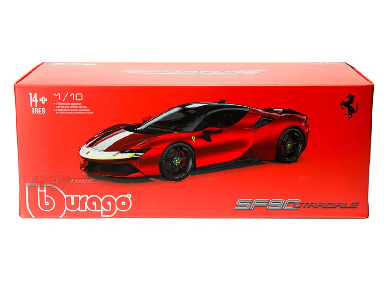 Ferrari SF90 Stradale - Red (Signature Series) Diecast 1:18 Scale Model Car - Bburago 16911RD