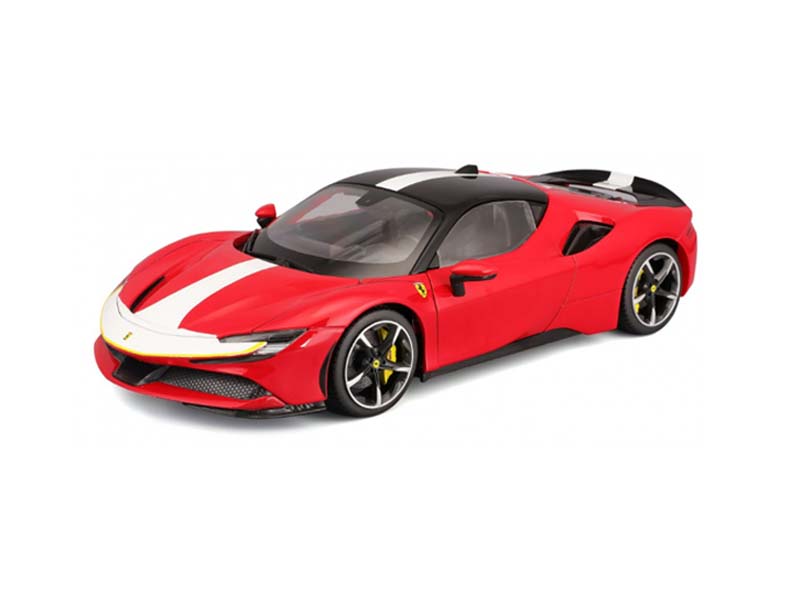 Ferrari SF90 Stradale - Red (Signature Series) Diecast 1:18 Scale Model Car - Bburago 16911RD