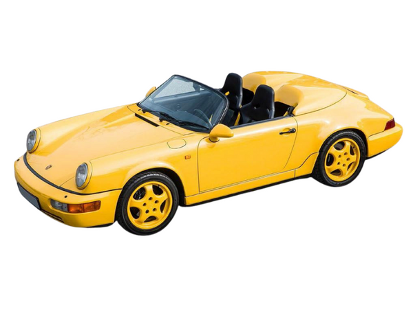 1993 Porsche 911 Speedster Speed Yellow Diecast 1:18 Scale Model