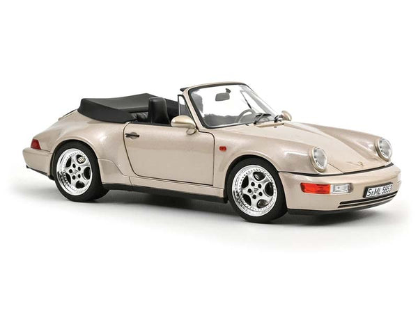 Porsche 70周年記念 ミニカー シルバー 1992 Porsche 911 Turbo Look Cabriolet Zermatt Silver Metallic