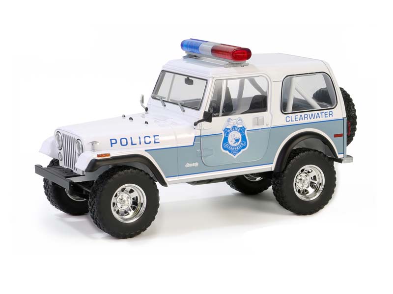 PRE-ORDER 1982 Jeep CJ-7 - Clearwater Florida Police Department (Artisan Collection) Diecast 1:18 Scale Model - Greenlight 19140