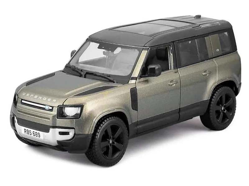 2022 Land Rover Defender 110 – Green Metallic Diecast 1:24 Scale Model - Bburago 21101GRN
