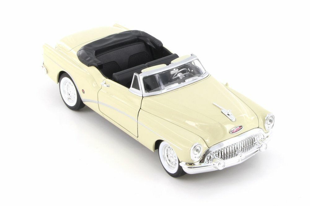 1953 Buick Skylark Convertible Cream Diecast 1:24 Scale Model Car - Welly 24027WH