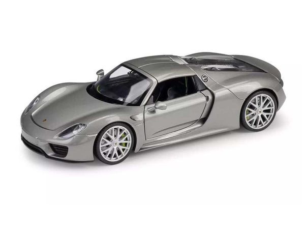 NEX ポルシェ　918 ミニカー Porsche 918 Spyder Hard Top - Silver (NEX) Diecast 1:24 Scale