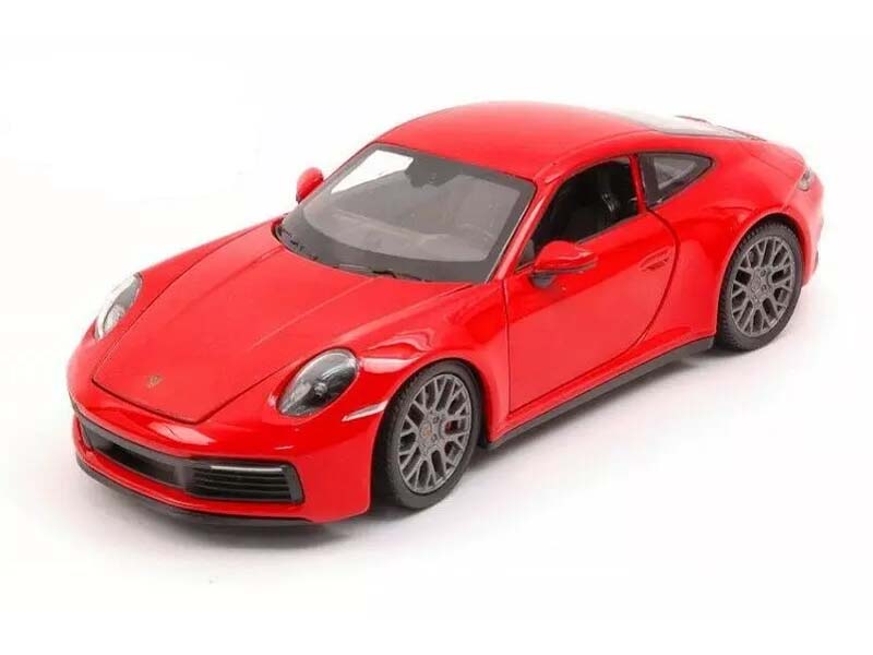 Porsche 911 Carrera 4S - Red w/ Gray Wheels (NEX Models) Diecast 1:24 Scale Model - Welly 24099RD