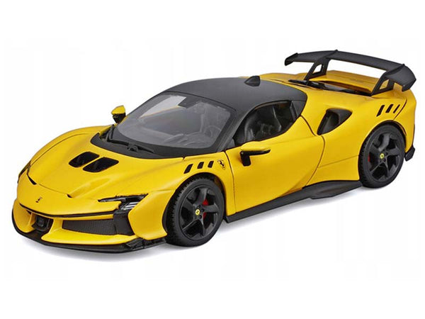 Ferrari SF90 XX Stradale – Yellow (Race and Play) Diecast 1:24