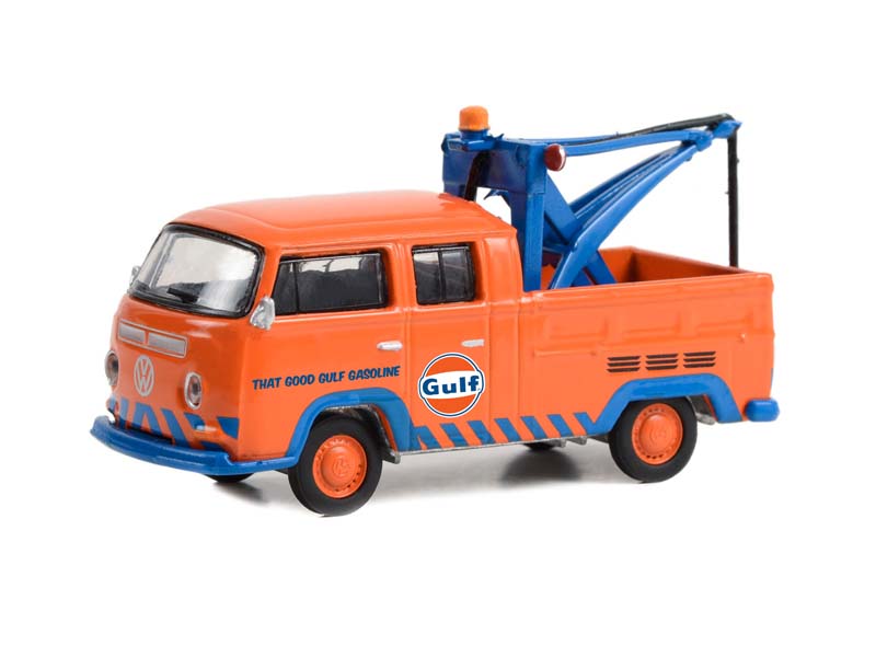 1970 Volkswagen Double Cab Pickup w/ Drop in Tow Hook - Gulf Oil (Hobby Exclusive) Diecast 1:64 Scale Model - Greenlight 30412