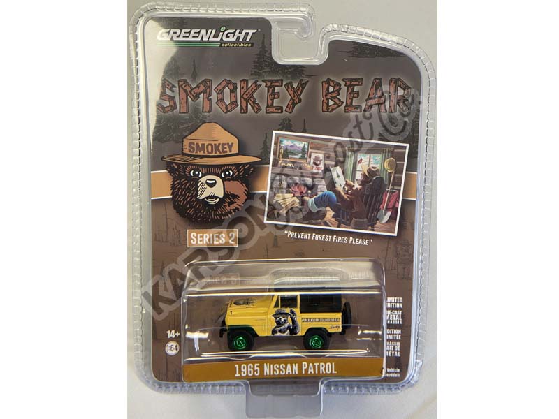 CHASE 1965 Nissan Patrol - Prevent Forest Fires Please (Smokey Bear) Series 2 Diecast 1:64 Scale Model - Greenlight 38040B