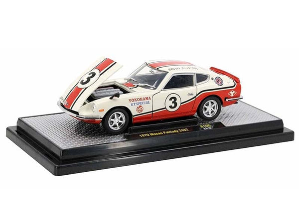 1970 Nissan Fairlady Z432 Yokohama #3 Beige Diecast 1:24 Scale