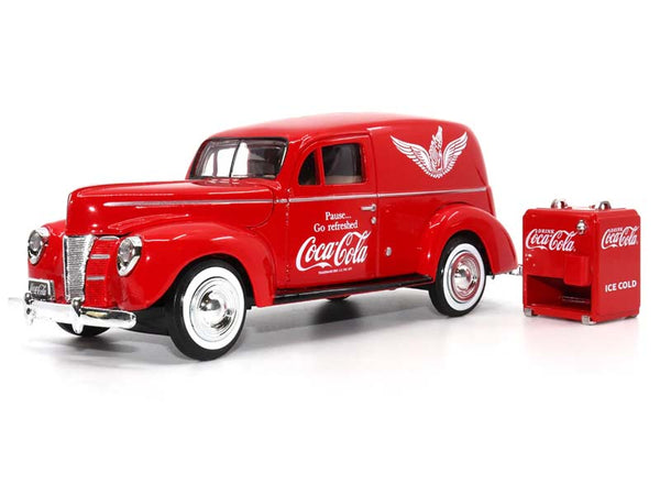 1940 Ford Delivery Van w/ Cooler Coca-Cola Diecast 1:24 Scale