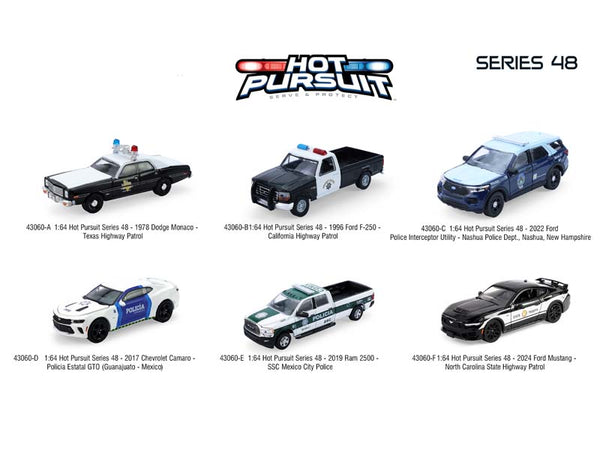PRE-ORDER (Hot Pursuit Series 48) SET OF 6 Diecast 1:64 Scale