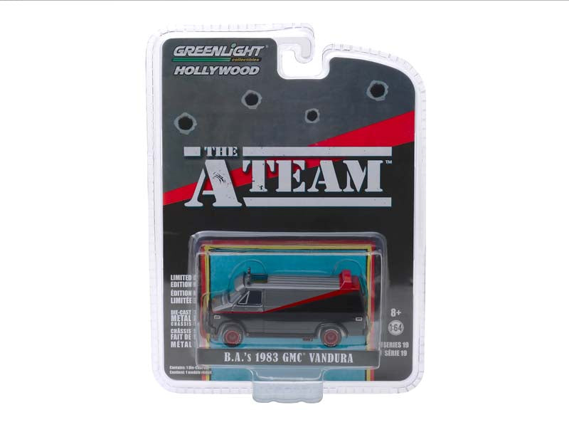 CHASE 1983 GMC Vandura - The A-Team (Hollywood) Series 19 Diecast 1:64 Scale Model - Greenlight 44790B