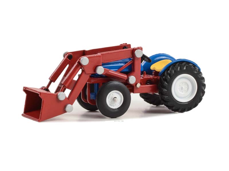 1950 Ford 8N - Blue and Red w/ Front Loader (Down on the Farm) Series 8 Diecast 1:64 Scale Model - Greenlight 48080A