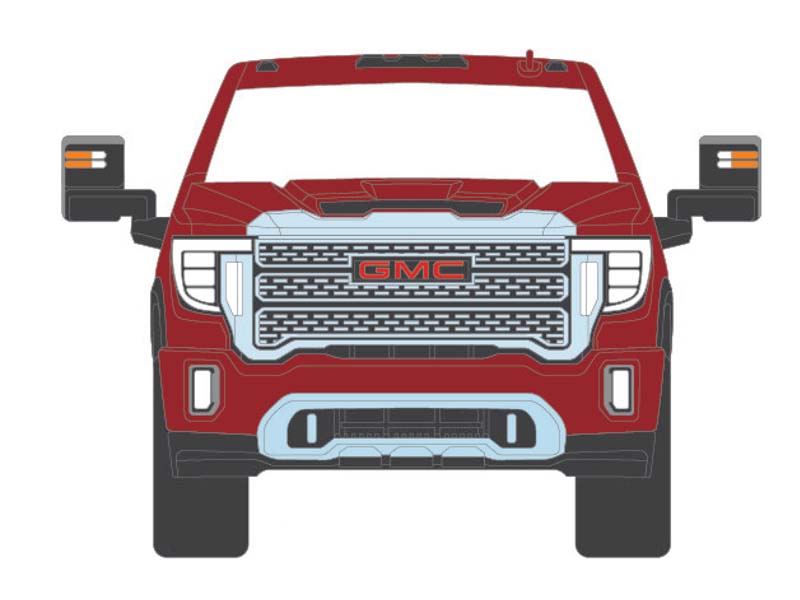 PRE-ORDER 48 COUNT CASE 2022 GMC Sierra 2500 Denali - Cayenne Red (Exclusive) Diecast 1:64 Scale Model - Karson Diecast Co. 51545A-48PKCASE