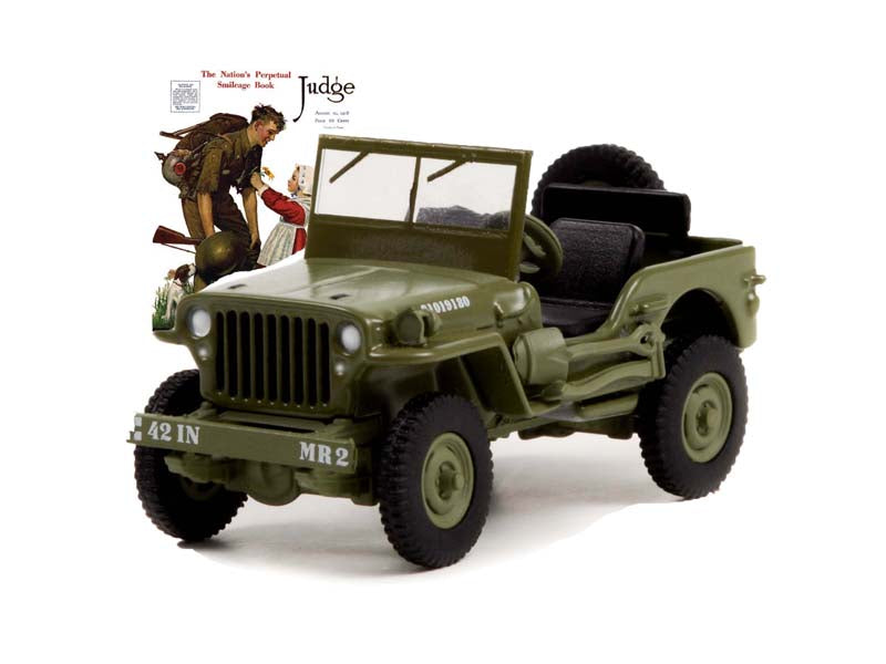 1945 Willys MB Jeep Royal Netherlands Army (Norman Rockwell Series 4) Diecast 1:64 Scale Model - Greenlight 54060A