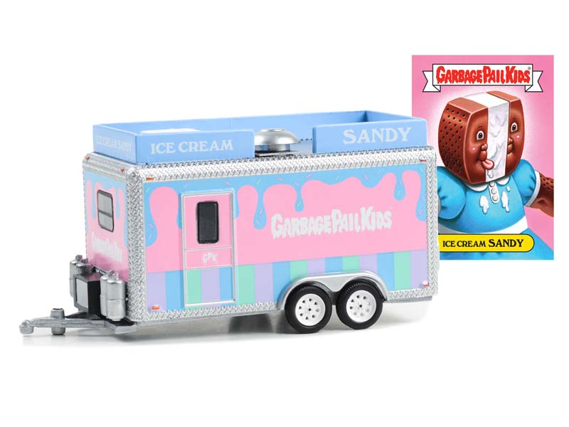 Retail Ice Cream Trailer - Ice Cream Sandy (Garbage Pail Kids) Series 5 Diecast 1:64 Scale Model - Greenlight 54090D