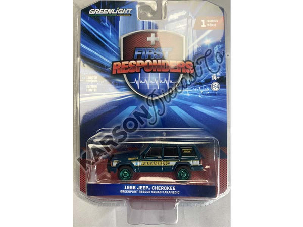 Modèle Réduit Jeep Cherokee Greenport New York 1998 – Parademic Rescue Squad – Greenlight 1:64 – Neuf
