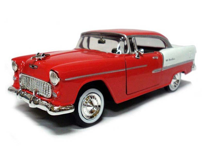 1955 Chevrolet Bel Air Red (Timeless Legends) Diecast 1:24 Scale Model Car - Motormax 73229RD