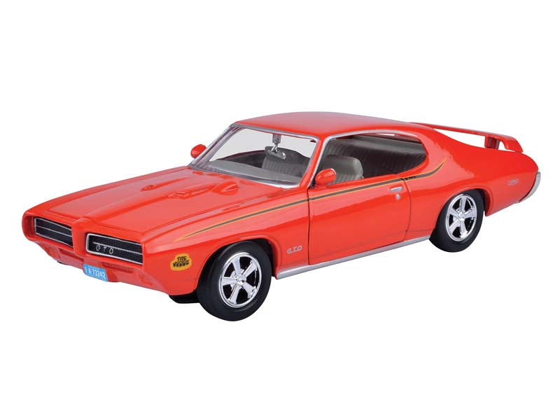 1969 Pontiac GTO Judge - Orange w/ Stripes (Timeless Legends) Diecast 1:24 Scale Model Car - Motormax 73242OR