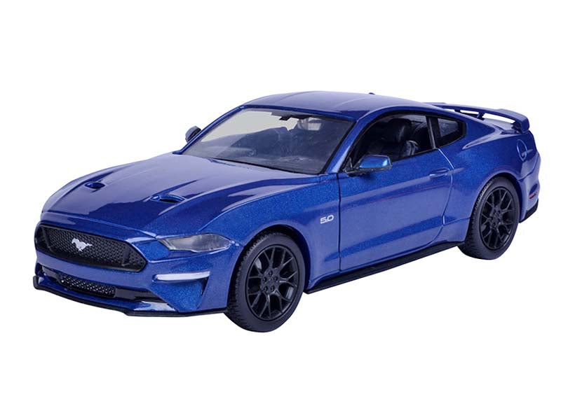2018 Ford Mustang GT 5.0 Blue w/ Black Wheels (Timeless Legends) Diecast 1:24 Scale Model - Motormax 79352BL