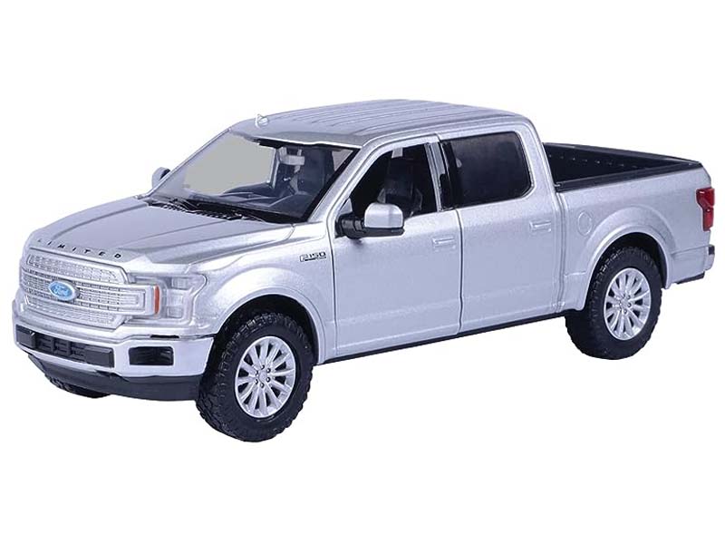 2019 Ford F-150 Limited Crew Cab Pickup Truck Metallic Silver (Timeless Legends) Diecast 1:24 Scale Model - Motormax 79364SIL