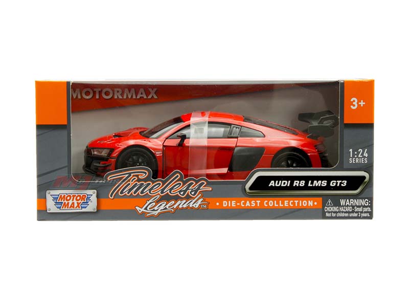 Audi R8 LMS GT3 – Red (Timeless Legends) Diecast 1:24 Scale Model - Motormax 79380RD