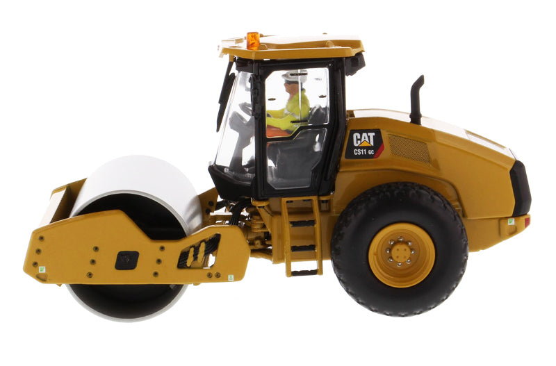 CAT Caterpillar CS11 GC Vibratory Soil Compactor w/ Operator - (High Line Series) Diecast 1:50 Model - Diecast Masters 85589