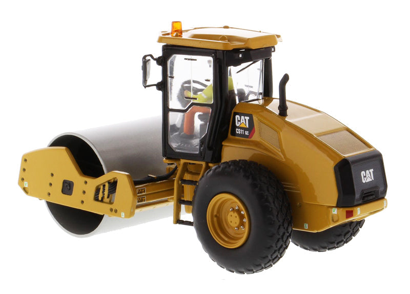 CAT Caterpillar CS11 GC Vibratory Soil Compactor w/ Operator - (High Line Series) Diecast 1:50 Model - Diecast Masters 85589