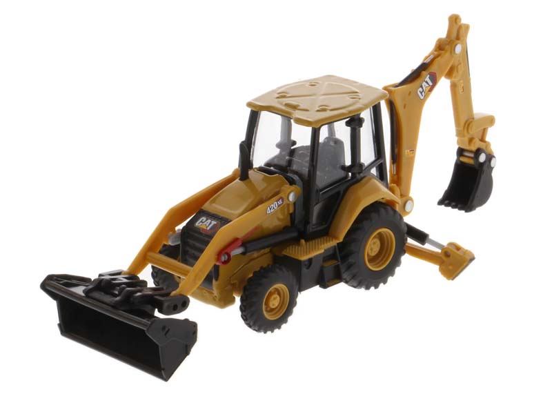 CAT Caterpillar 420 XE Backhoe Loader w/ Work Tools (Construction Metal Series) 1:64 Scale Model - Diecast Masters 85765