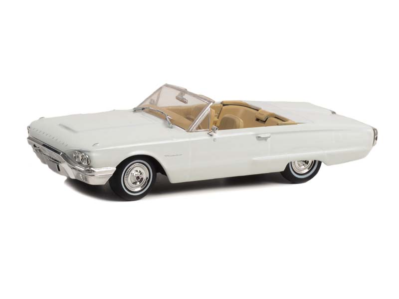 1964 Ford Thunderbird Convertible - Wimbledon White Diecast 1:43 Scale Model - Greenlight 86625
