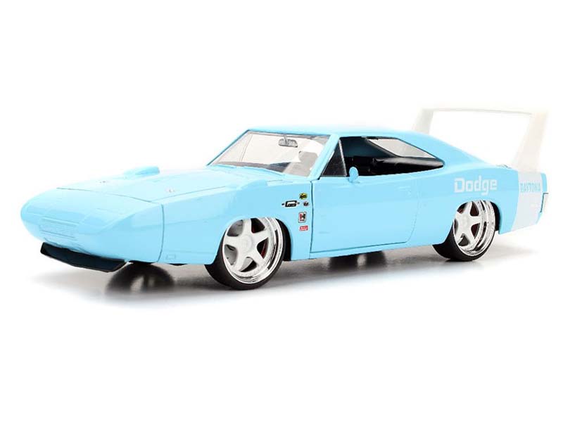 1969 Dodge Charger Daytona – Light Blue (Bigtime Muscle) Diecast 1:24 Scale Model - Jada 98169