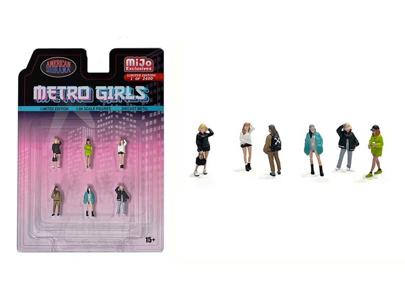 PRE-ORDER Metro Girls Figure Set (MiJo Exclusive) Diecast 1:64 Scale Model - American Diorama AD2408