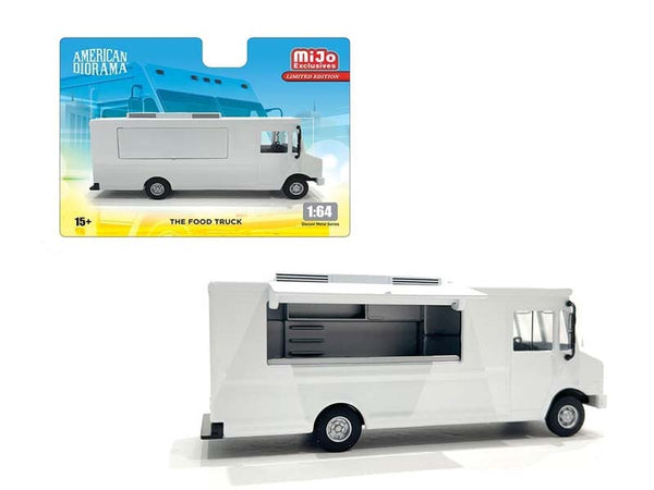 Food Truck Plain White Truck Diecast 1:64 Scale Model - American