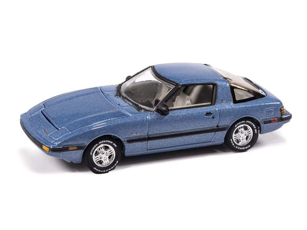 1983 Mazda RX-7 - Misty Blue Metallic Diecast 1:64 Scale Model