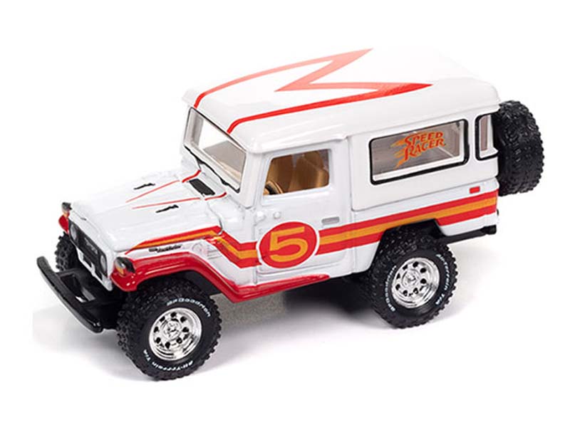 1980 Toyota land Cruiser Speed Racer Livery (Mijo Exclusives) Diecast 1:64 Scale Model - Johnny Lightning JLCP7464