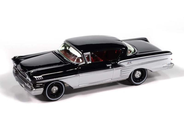 1958 Chevy Impala (Onyx Black w/ White Sides) w/ Collector Tin