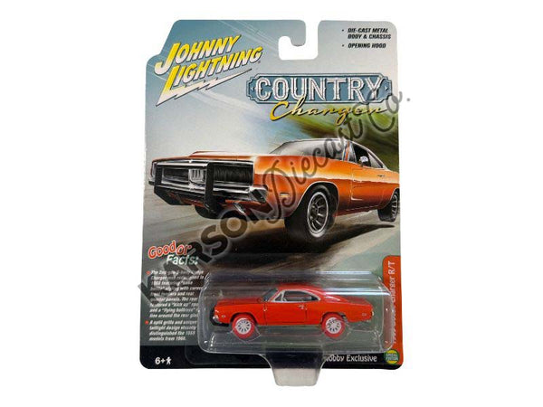 CHASE 1969 Dodge Charger R/T - Orange Diecast 1:64 Scale Model