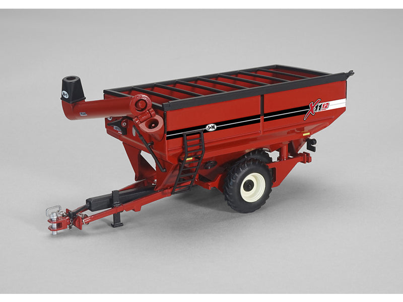 J&M 1112 X-Tended Reach Grain Cart w/ Dual Wheels - Red Diecast 1:64 Model - Spec Cast JMM009