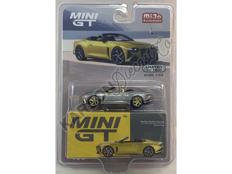 CHASE Bentley Mulliner Bacalar Yellow Flame (Mini GT) Diecast 1:64 Scale Model - TSM MGT00406
