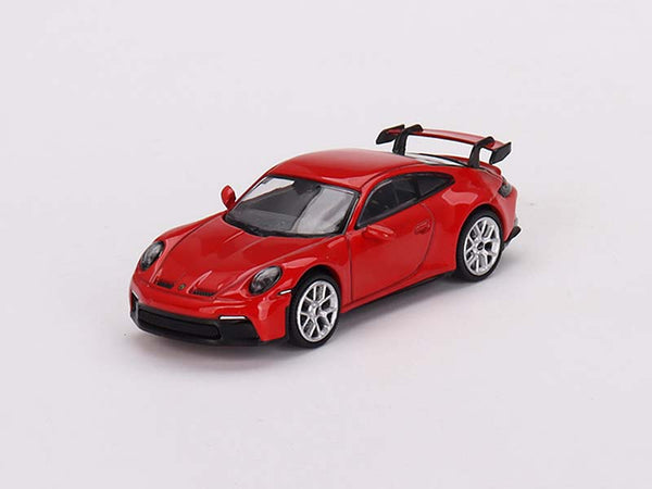 PRE-ORDER Porsche 911 (992) GT3 RS White w/ Pyro Red Accent Package (Mini  GT) Diecast 1:64 Scale Model - TSM MGT00630 - Karson Diecast Co.