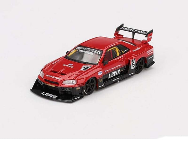 ミニカー Trissu93 SKYLINE SILHOUETTE LB-ER34 Nissan LB-ER34 Super Silhouette SKYLINE – Red/Black (Mini GT