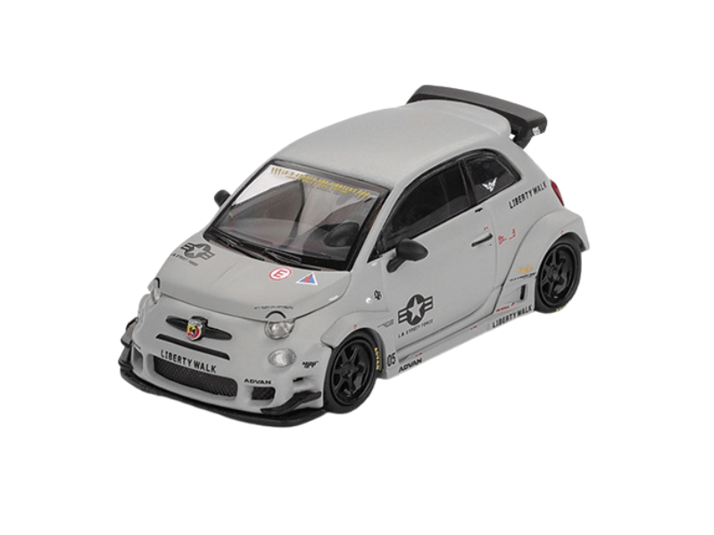 Abarth 595 LB-WORKS x Abas Works Fighters – Matte Grey (Mini GT