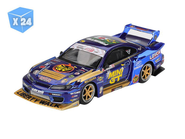 Liberty Walk Osaka S15 ミニカー 24 PACK Nissan LB-Super Silhouette S15 SILVIA #555 Team Liberty