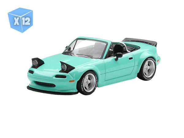 PRE-ORDER - 12 PACK Mazda MX-5 (NA) Pandem – Mint Green (Mini GT