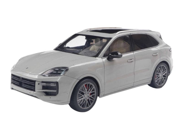 PRE-ORDER 2024 Porsche Cayenne Turbo S Chalk Grey Diecast 1:18