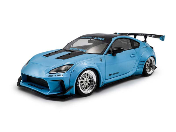 ミニカー SOLIDOLiberty Walk86 Slammed 1/18 Blue 2024 Toyota GR86 Liberty Walk Body Kit – Baby Blue Diecast 1:18