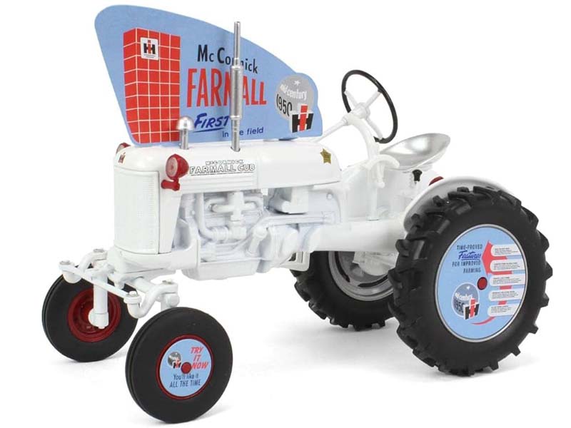 Farmall Demonstrator Cub Tractor w/ Retro Advertising Diecast 1:18 Scale Model - Spec Cast ZJD1907