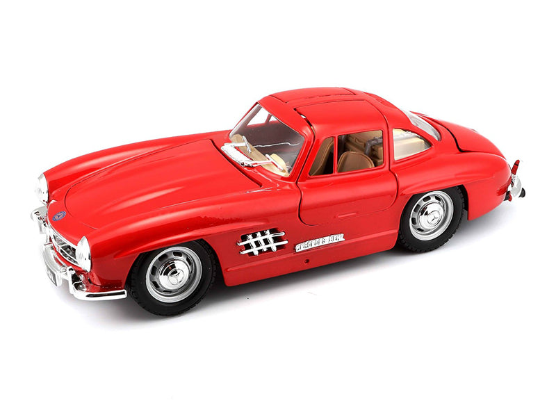 1954 Mercedes-Benz 300SL Coupe Red 1:24 Scale Diecast Model Car - Bburago 22023RD