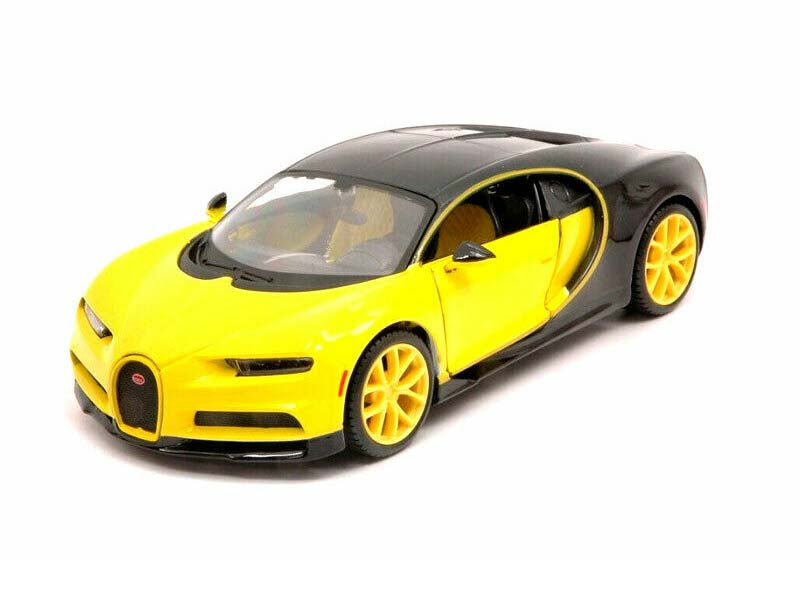 Bugatti Chiron - Yellow and Black Diecast 1:24 Scale Model Car - Maisto 31514YLBK